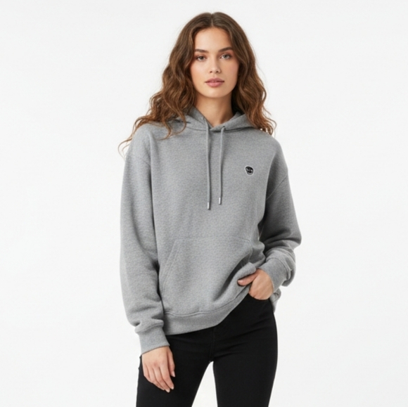 The Kooples Tops - The Kooples Gray Skull Patch Hoodie Small